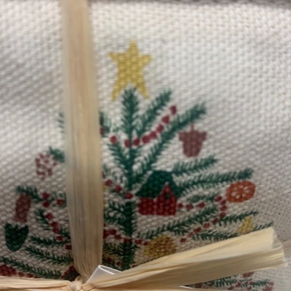 2003 Harry & David 4pc Spiced Apple Pie Mug Mats 5"x5" Fragrant coastets tree - Picture 8 of 9